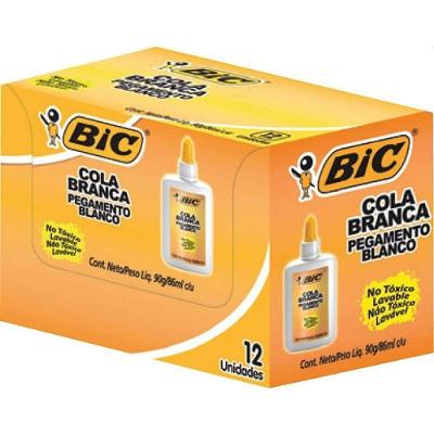 Cola Escolar BIC 90g Atóxica Caixa com 12 Unidades