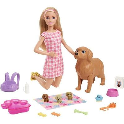 Conjunto Barbie Family Filhotes Recém-nascidos Parto Interativo Mattel