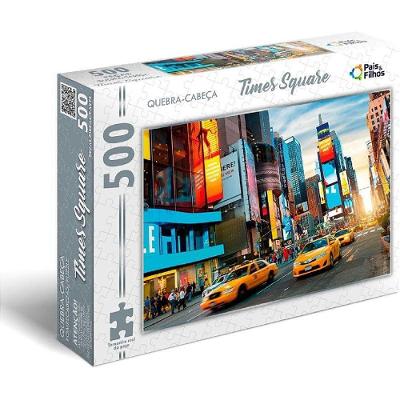 Quebra-cabeça Cartonado Times Square 500 Peças Pais & Filhos