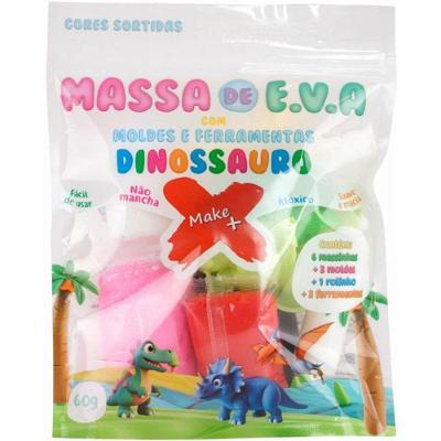 Massa de Modelar EVA Criativa Dinossauro com Molde 60g