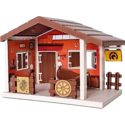 Playset Cenário Temático Faroeste com Cavalo e Acessórios Samba Toys