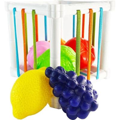 Brinquedo Educativo Cubo Divertido com Elástico e Frutinhas 12 Meses Toy Mix