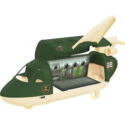 Playset Avião Force Militar com Soldados e Acessórios Samba Toys