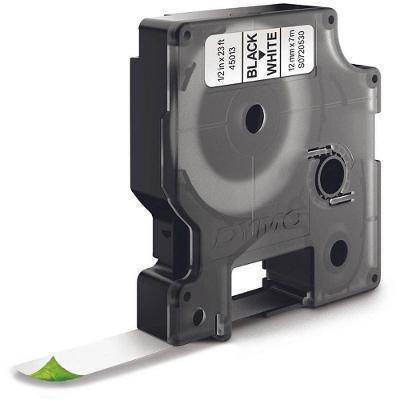 Fita para Rotulador Imex D1 12mm X 7m Preta e Branca