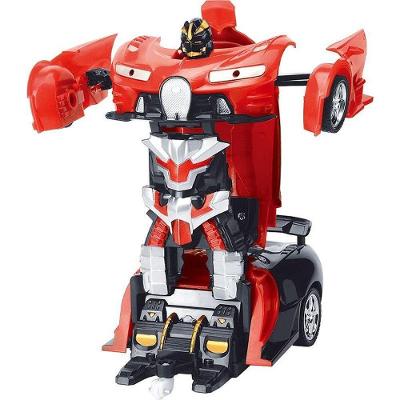 Carrinho Controle Remoto Megaformers Neptune R-C 1:18 Robô LED Vermelho Multikids