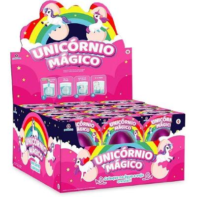 Miniatura Colecionável Unicórnio Mágico Ovo Surpresa com 12 Polibrinq