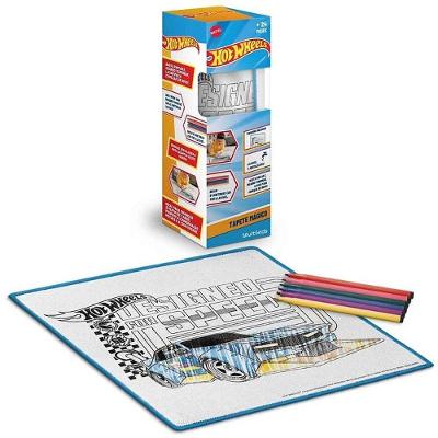 Tapete Mágico Acqua Hot Wheels com 6 Canetas Laváveis 50x50cm Multikids