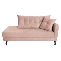 Kit Diva Recamier Azura 185Cm Lado Esquerdo E 02 Poltronas Classic Suede - Doce Sonho Móveis Rosê - 6