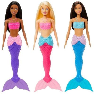 Boneca Barbie Sereia Básica Dreamtopia Roxo Rosa e Azul Mattel