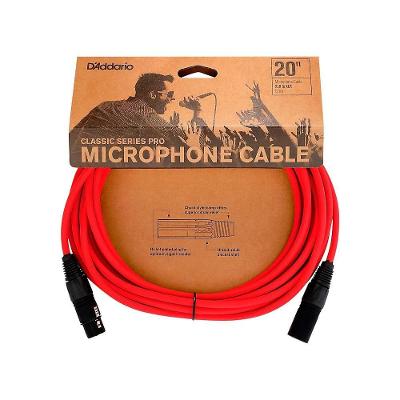 Cabo para Microfone PW-CPMIC-20RD XLR 6m Classic Vermelho D'Addario