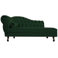 Kit Diva Recamier Diana 130Cm Lado Direito E 01 Poltrona Classic Suede - Doce Sonho Móveis Verde