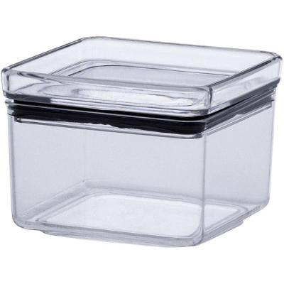 Pote Hermético Lumini Quadrado 480ML Acrílico para Cozinha Transparente