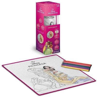 Tapete de Colorir Acqua Princesas Disney com 6 Canetas 50x50cm Multikids