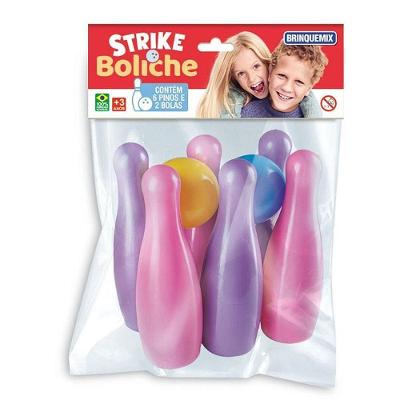 Jogo de Boliche Infantil Strike Solapa Menina Coordenação Motora Brinquemix