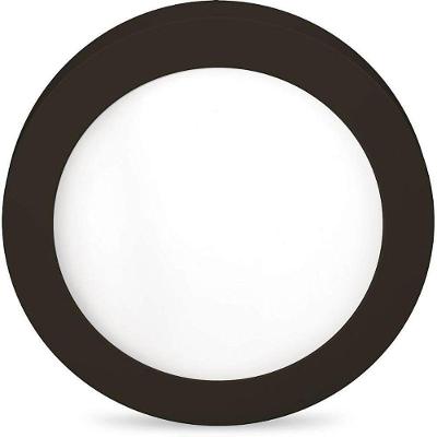 Luminária de Sobrepor LED 18W 6500K Redonda Preta Elgin