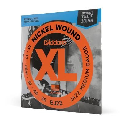 Encordoamento Guitarra D'Addario EJ22 XL Nickel 13-56 6 Cordas