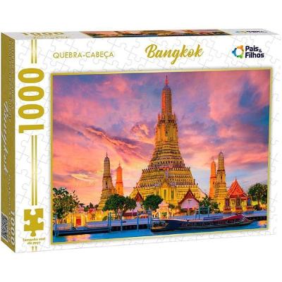 Quebra-cabeça Cartonado Bangkok 1000 Peças Wat Arun Pais & Filhos