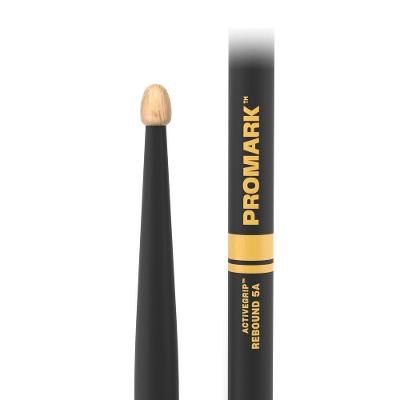 Baqueta 5A R5AAG Activegrip Hickory Ponta de Madeira Preta Promark
