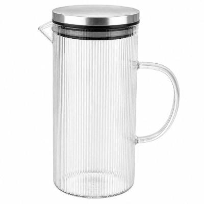Jarra Marine de Vidro Borossilicato com Tampa Inox 1,4L Carisma