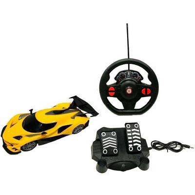 Carrinho Controle Remoto Thunder com Pedal e Sensor 1:16 Amarelo Multikids