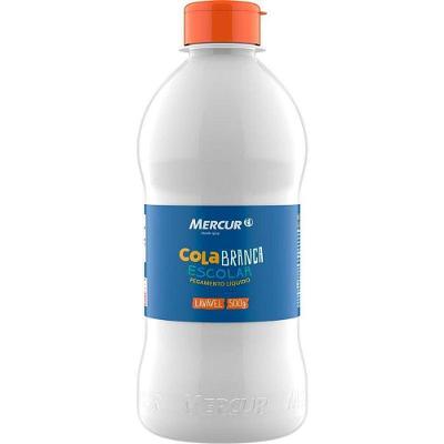 Cola Escolar Mercur 500G Caixa com 4 Unidades Transparente