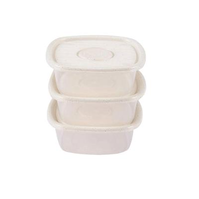 Kit 3 Potes Pop Quadrado 1L Transparente Plástico BPA Free Plasútil