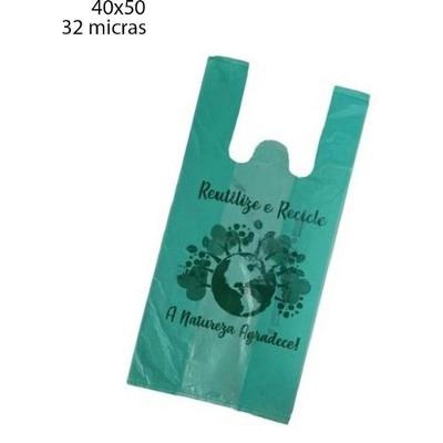 Sacola Plástica Recicle Verde 40x50cm 472 Unidades Altaplast