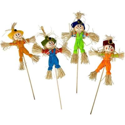 Espeto Decorativo Espantalho Festa Junina 12CM X 20CM Mix 4 Cores com 12 Unidades