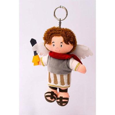 Chaveiro São Miguel Arcanjo Pelúcia Proteção 15cm Zip