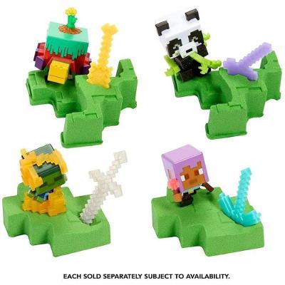 Boneco Minecraft Vanilla Mining Surpresa 3,8CM PVC Cinza Mattel