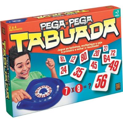Jogo de Tabuleiro Pega Tabuada Multiplicação com Bolinhas Grow