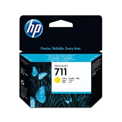 Cartucho de Tinta HP 711 Amarelo 29ML CZ132AB com Corantes HP