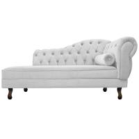 Kit Diva Recamier Diana 130Cm Lado Esquerdo E 01 Poltrona Classic Suede - Doce Sonho Móveis Branco