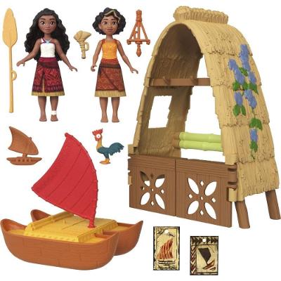 Boneca Disney Moana Mini Playset com Canoa Flutuante Mattel