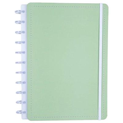 Caderno de Disco Reposicionável Disko Médio m Capa Dura Verde