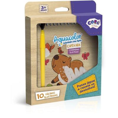 Livro de Colorir com Água Aquacolor Capivara Pocket Toyster Brinquedos