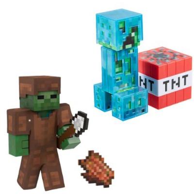 Boneco Colecionável Minecraft Diamond Level com Acessórios Mattel