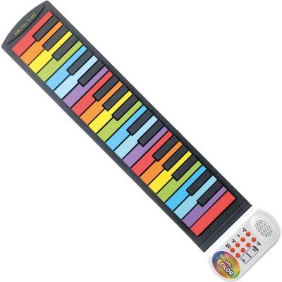 Teclado Infantil Color Flexível 37 Teclas Piano Xilofone Violino DM Toys