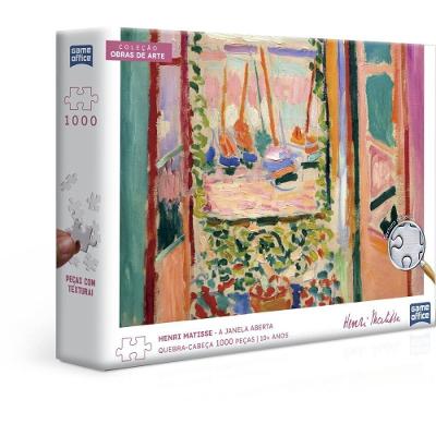 Quebra-Cabeça Cartonado Matisse 1000pcs Janela Aberta Toyster Brinquedos