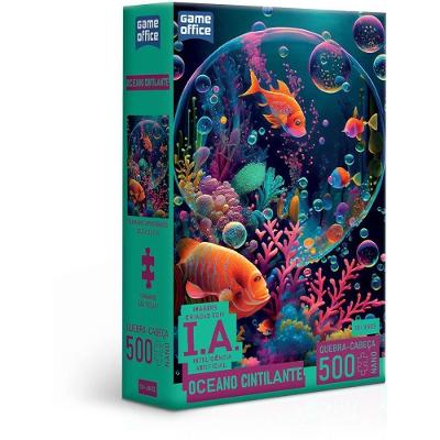 Quebra-Cabeça Cartonado Nano 500 Peças Oceano IA Toyster Brinquedos