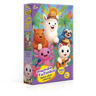 Quebra-cabeça Mundo Fofinho 100 Peças Detalhes Metalizados Toyster
