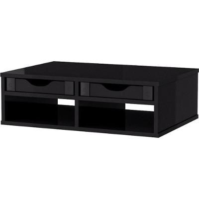 Suporte para Monitor 2 Gavetas Impressora MDF Preto Souza Office