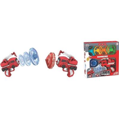 Brinquedo Truck Giro Pião com Lançador e Hélices com Luz Braskit