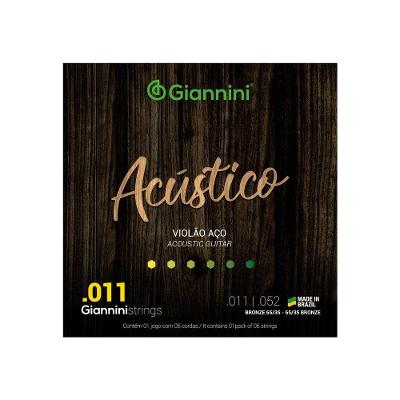 Encordoamento Violão Aço GESPW Tensão Pesada .011-.052 Giannini