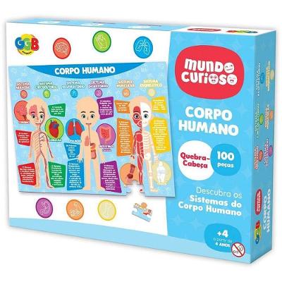 Brinquedo Pedagógico Corpo Humano 100 Peças Educativo GGB Plast