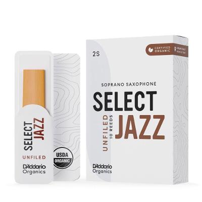 Palheta Saxofone Soprano Organic Select Jazz Força 2S 10 Unidades DD Woodwinds