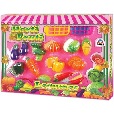 Kit Brinquedo Educativo Hortifruti Legumes com Velcro Braskit