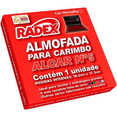 Almofada para Carimbo Radex N.5 Gigante Vermelha