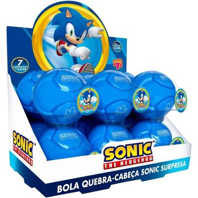 Kit 16 Bolas Sonic Monta Desmonta com Slime Gelele 70g Doce Brinquedo