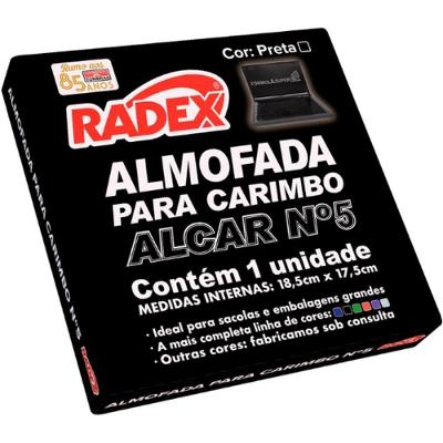 Almofada para Carimbo Radex N.5 Tamanho Gigante Preta